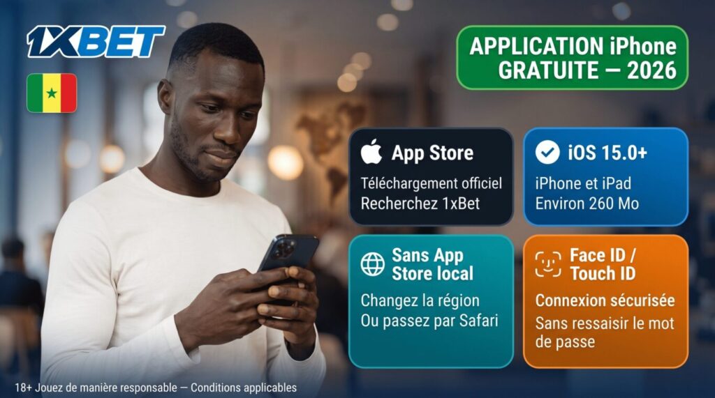 Télécharger 1xBet iPhone Sénégal : application iOS gratuite depuis l'App Store, iOS 15.0+